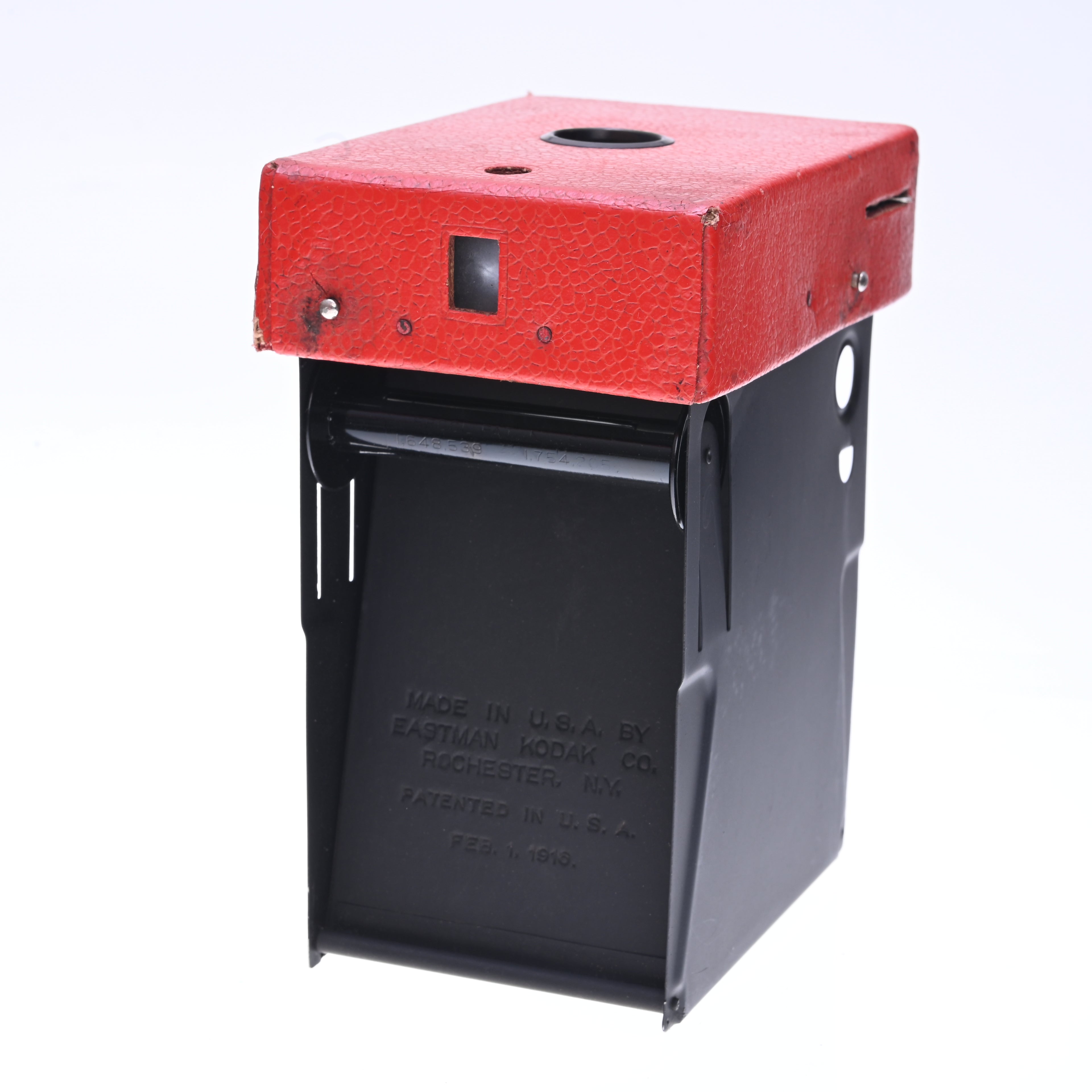 Kodak Rainbow No. 2 Hawk-Eye Model C 120 Film Box Camera Bright Red