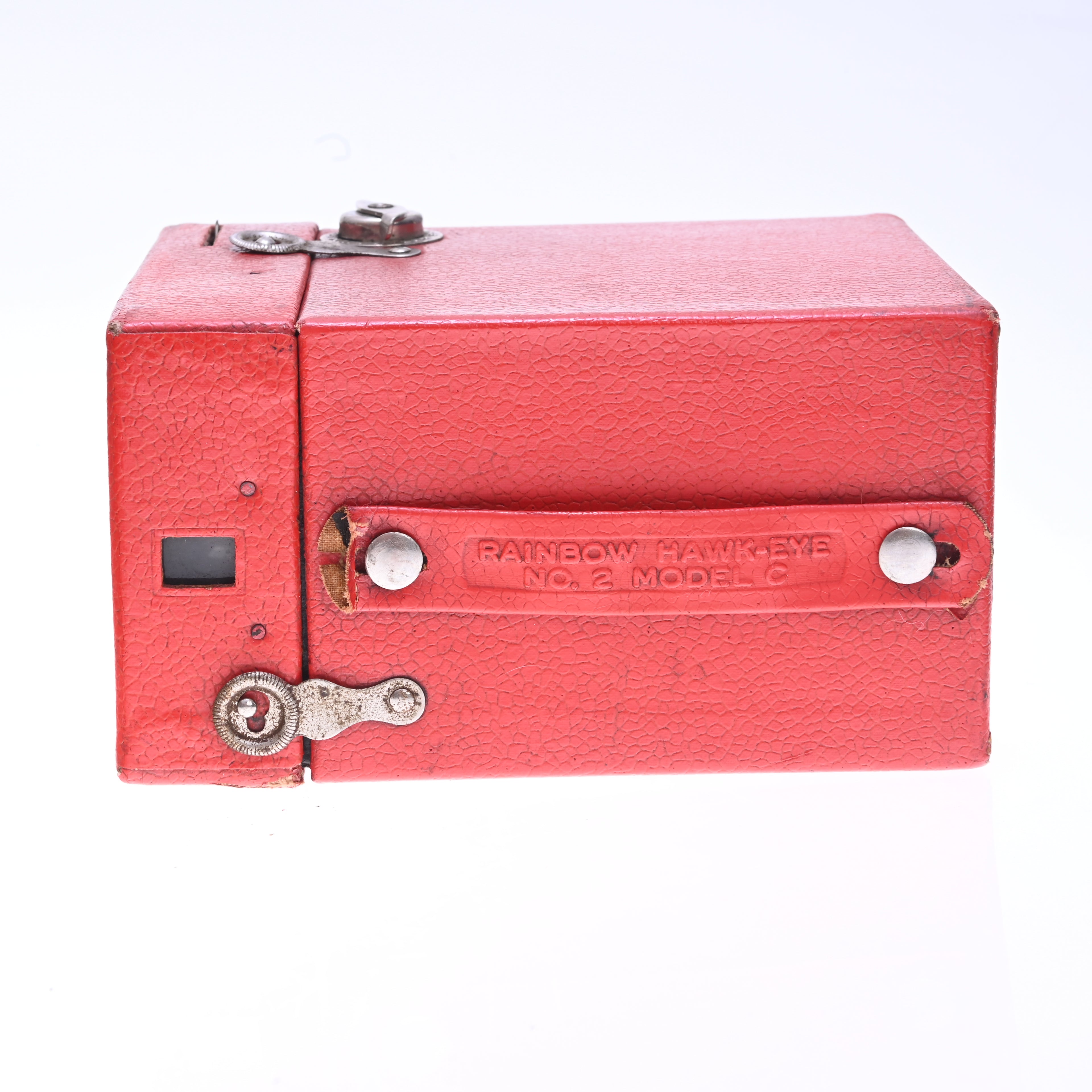 Kodak Rainbow No. 2 Hawk-Eye Model C 120 Film Box Camera Bright Red