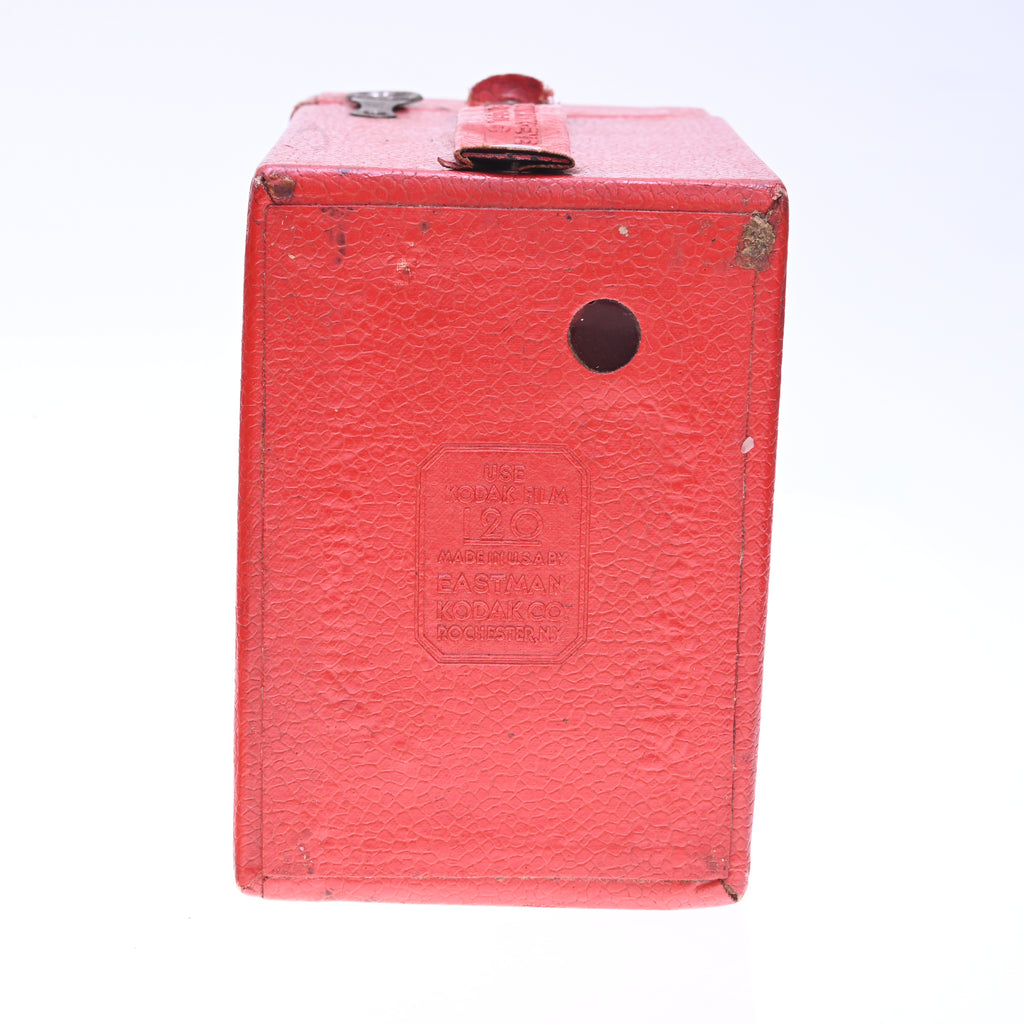 Kodak Rainbow No. 2 Hawk-Eye Model C 120 Film Box Camera Bright Red